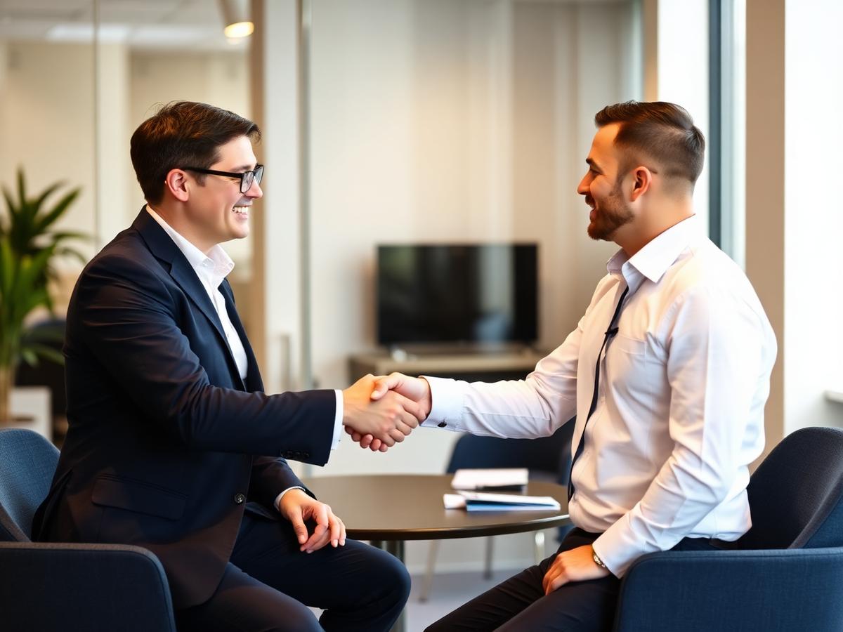 Entrevue de recrutement dans un bureau moderne